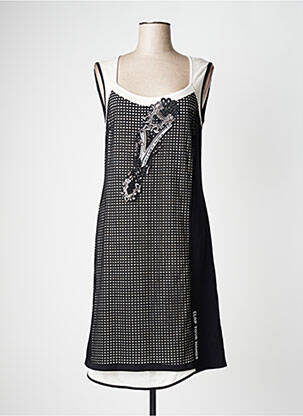 Robe mi-longue manches courtes manches courtes noir ELISA CAVALETTI femme