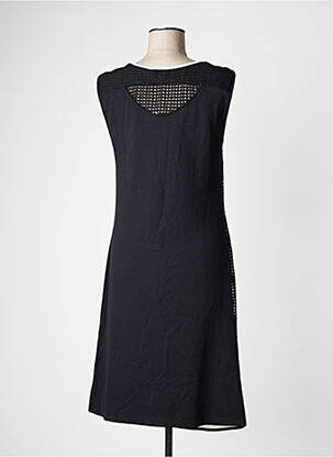 Robe mi-longue manches courtes manches courtes noir ELISA CAVALETTI femme