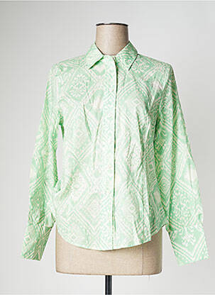 Chemisier coupe cintrée manches longues vert TRAMONTANA femme