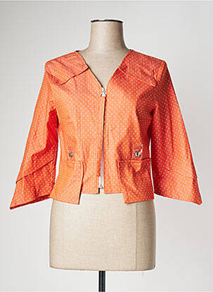Veste casual poches orange LO! LES FILLES femme