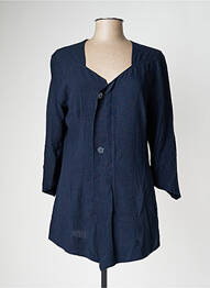 Veste casual coupe droite bleu LO! LES FILLES femme