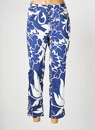 Pantalon 7/8 bleu ZERRES pour femme
