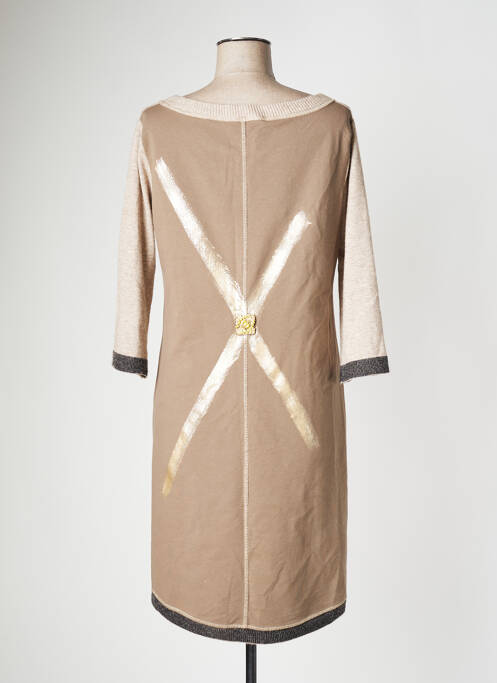 Robe mi-longue beige ELISA CAVALETTI pour femme