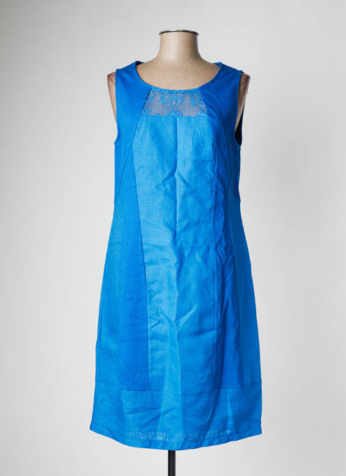 Robe mi-longue bleu MALOKA pour femme