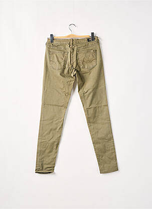 Pantalon slim taille basse taille basse vert LE TEMPS DES CERISES femme