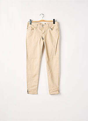 Pantalon slim taille basse taille basse beige SALSA femme