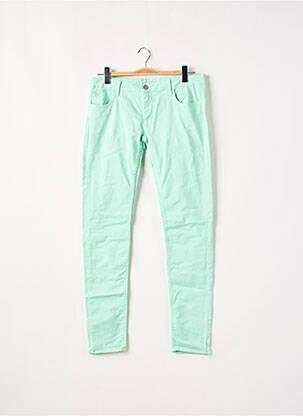 Pantalon slim taille basse taille basse vert LE TEMPS DES CERISES femme
