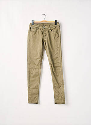 Pantalon slim taille basse taille basse vert LE TEMPS DES CERISES femme