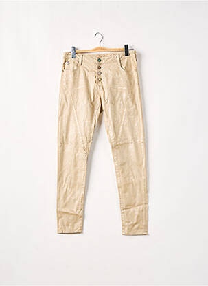 Pantalon slim stretch taille normale beige LE TEMPS DES CERISES femme