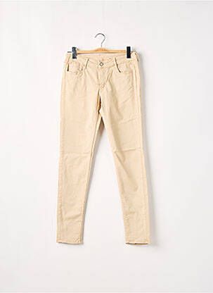 Pantalon slim stretch taille normale beige LE TEMPS DES CERISES femme