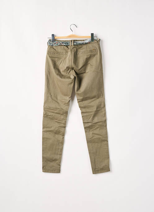 Pantalon slim vert LE TEMPS DES CERISES pour femme
