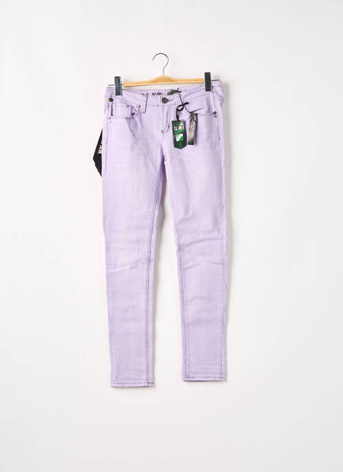 Pantalon slim violet ONE GREEN ELEPHANT pour femme