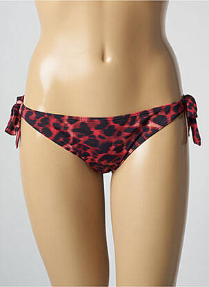Bas de maillot de bain effet matière satinée bikini rouge MARLIES DEKKERS femme