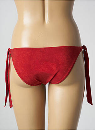 Bas de maillot de bain effet matière satinée bikini rouge MARLIES DEKKERS femme