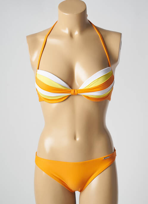 Maillot de bain 2 pièces orange JOLIDON pour femme