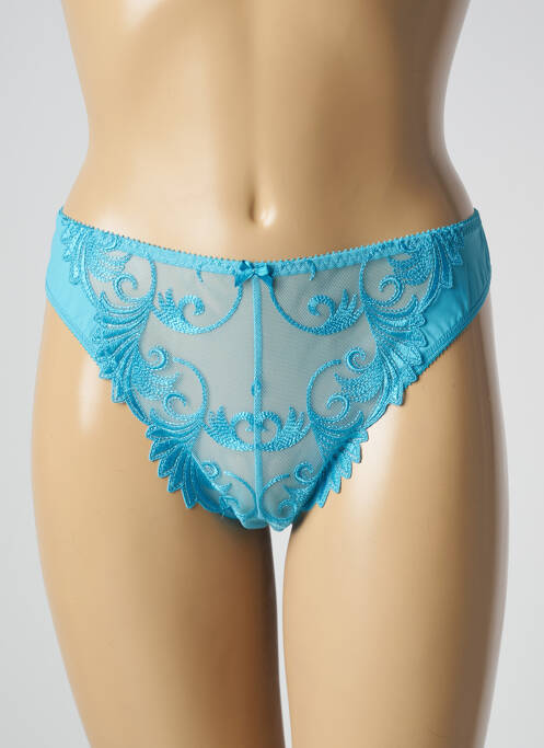 Tanga bleu EMPREINTE pour femme