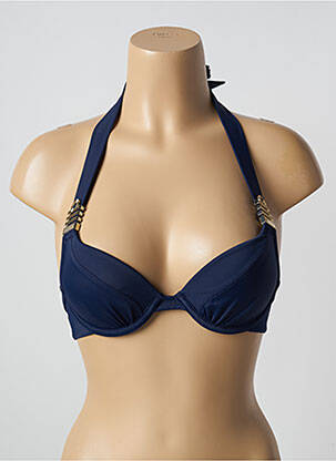 Haut de maillot de bain stretch haut soutien-gorge push-up bleu MARLIES DEKKERS femme