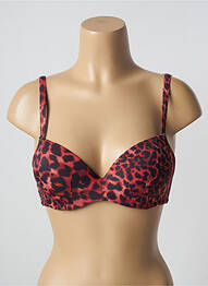Haut de maillot de bain stretch haut soutien-gorge push-up rouge MARLIES DEKKERS femme