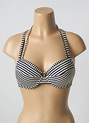 Haut de maillot de bain stretch haut soutien-gorge push-up bleu MARLIES DEKKERS femme