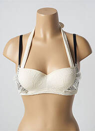 Soutien-gorge effet matière satinée haut soutien-gorge push-up beige MARLIES DEKKERS femme