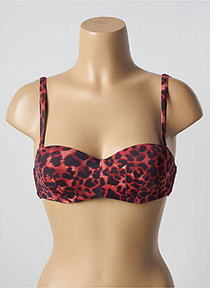 Haut de maillot de bain stretch haut soutien-gorge balconnet rouge MARLIES DEKKERS femme