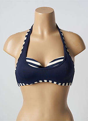 Haut de maillot de bain stretch haut soutien-gorge moulé bleu MARLIES DEKKERS femme