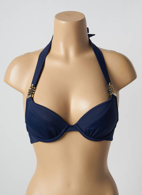 Haut de maillot de bain stretch haut soutien-gorge push-up bleu MARLIES DEKKERS femme