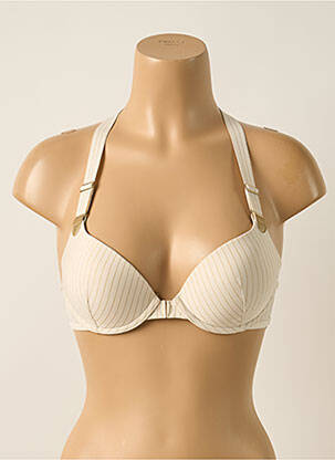 Soutien-gorge effet matière satinée haut soutien-gorge push-up beige MARLIES DEKKERS femme