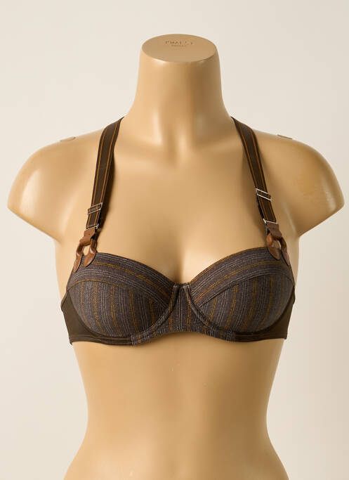 Soutien-gorge effet matière satinée haut soutien-gorge push-up vert MARLIES DEKKERS femme