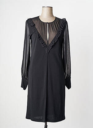 Robe mi-longue manches longues manches longues noir MAXMARA femme