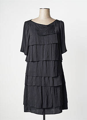 Robe courte manches courtes manches courtes noir BEATE HEYMANN femme