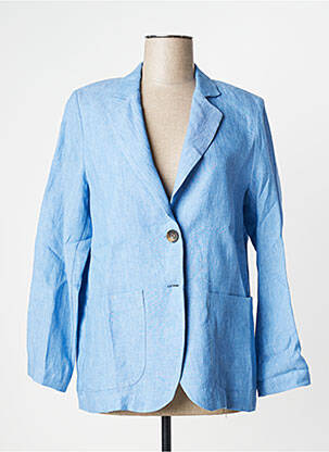 Blazer finition intérieure biaisée bleu DIEGA femme
