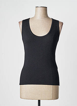 Pull stretch sans manche noir MAXMARA femme