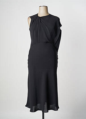 Robe longue manches courtes manches courtes noir MAX MARA femme