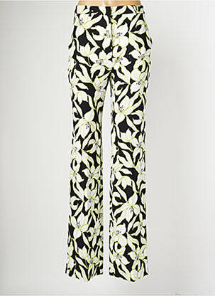 Pantalon droit tissage crêpe taille haute noir MAX MARA femme