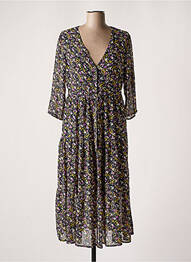Robe mi-longue noir CHERRY PARIS femme