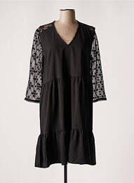 Robe mi-longue noir CHERRY PARIS femme
