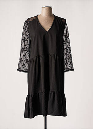 Robe mi-longue noir CHERRY PARIS femme