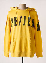 Sweat-shirt à capuche jaune PEPE JEANS pour homme seconde vue