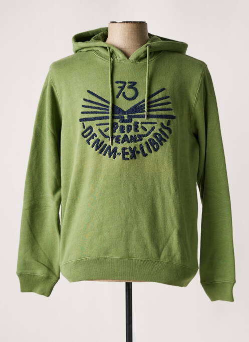 Sweat-shirt à capuche vert PEPE JEANS pour homme