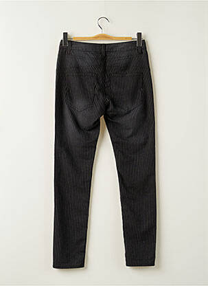 Pantalon slim tissage popeline taille normale noir ON.YOU femme