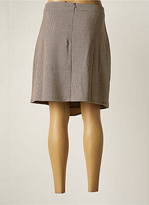 Jupe mi-longue stretch marron CHATTAWAK femme