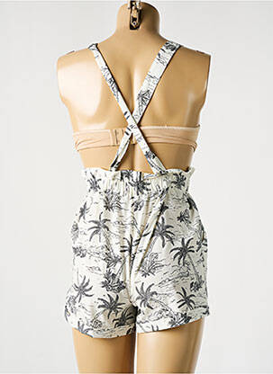Short taille haute taille élastique blanc TEDDY SMITH fille