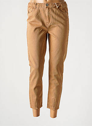 Pantalon slim taille élastique taille élastique beige GARCIA fille