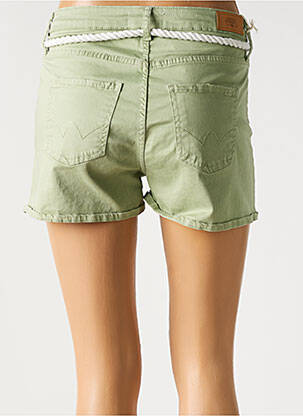 Short fermeture zippée sous rabat boutonné vert LE TEMPS DES CERISES fille
