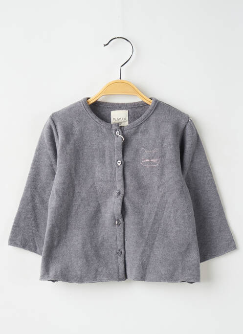 Gilet manches longues gris PLAY'UP fille