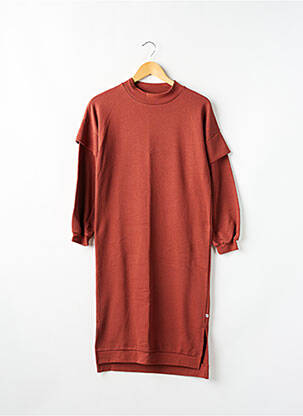 Robe mi-longue col rond manches longues marron COS I SAID SO fille