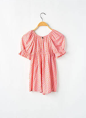 Combishort imprimé fleurs manches courtes rose DIXIE fille