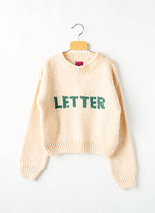 Pull beige LETTER TO THE WORLD pour fille