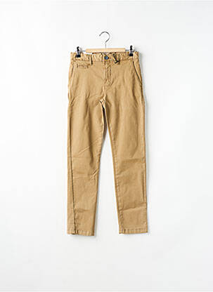 Pantalon chino stretch taille ajustable beige HERO SEVEN garcon